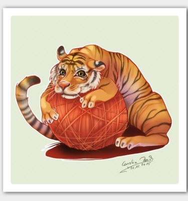 Kunstdruck Tiger