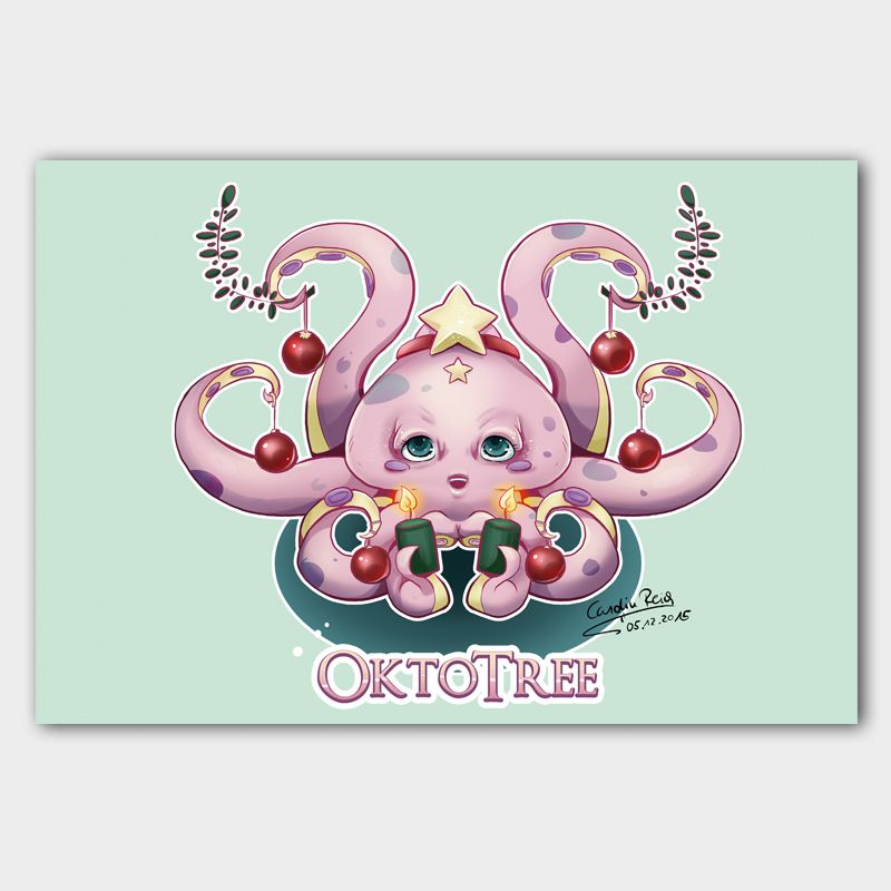 Postkarte Oktopus
