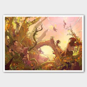 Kunstdruck mit Spotlack - Elfenhain