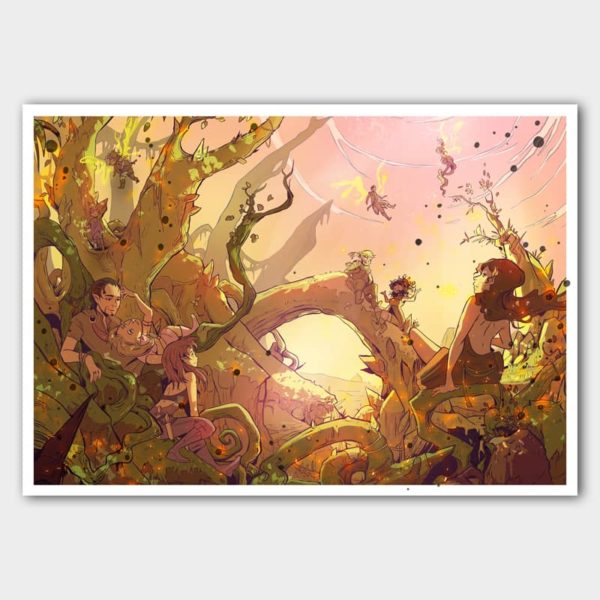 Kunstdruck mit Spotlack - Elfenhain – Bild 2