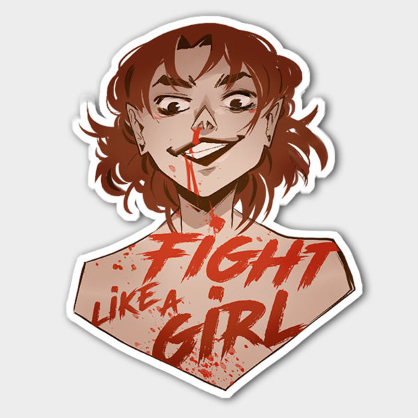 Vinylsticker - Fight like a girl